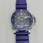 Replica Panerai Luminor Submersible PAM 959 Watch 42MM Grey Dial Blue Rubber